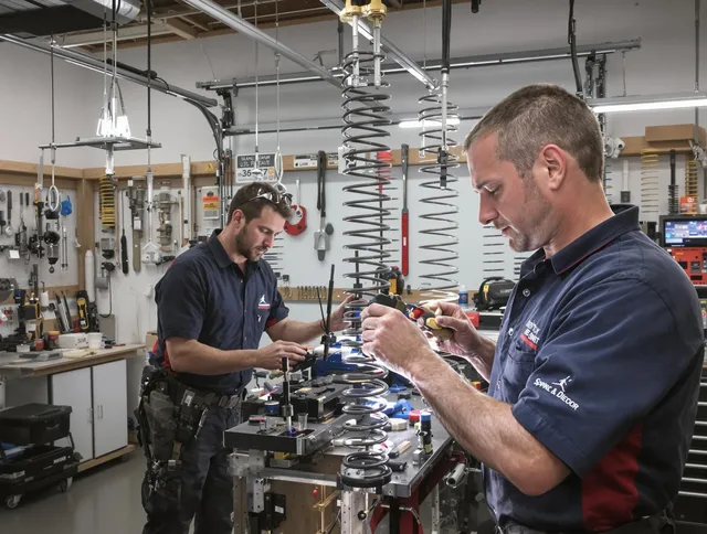 Garage door spring repair service by Storrs Garage Door Repair in Storrs
